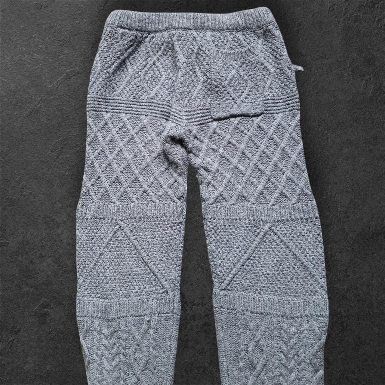 Snow Peak Mens snow peak acrylic wool blend cable knit grey trousers Size US 32 / EU 48 - 4 Thumbnail