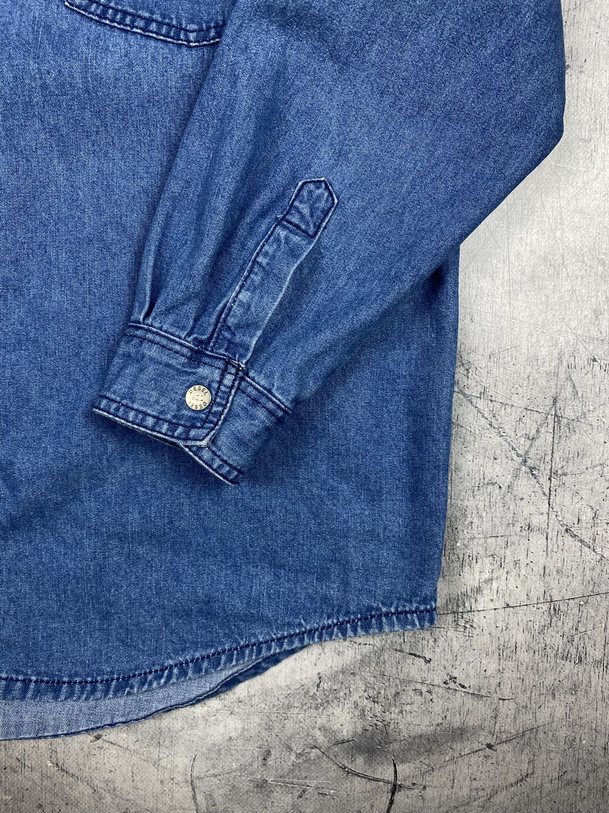 Other Vintage Bootleg Diesel Style Denim Shirt Western Workwear Size US L / EU 52-54 / 3 - 11 Thumbnail