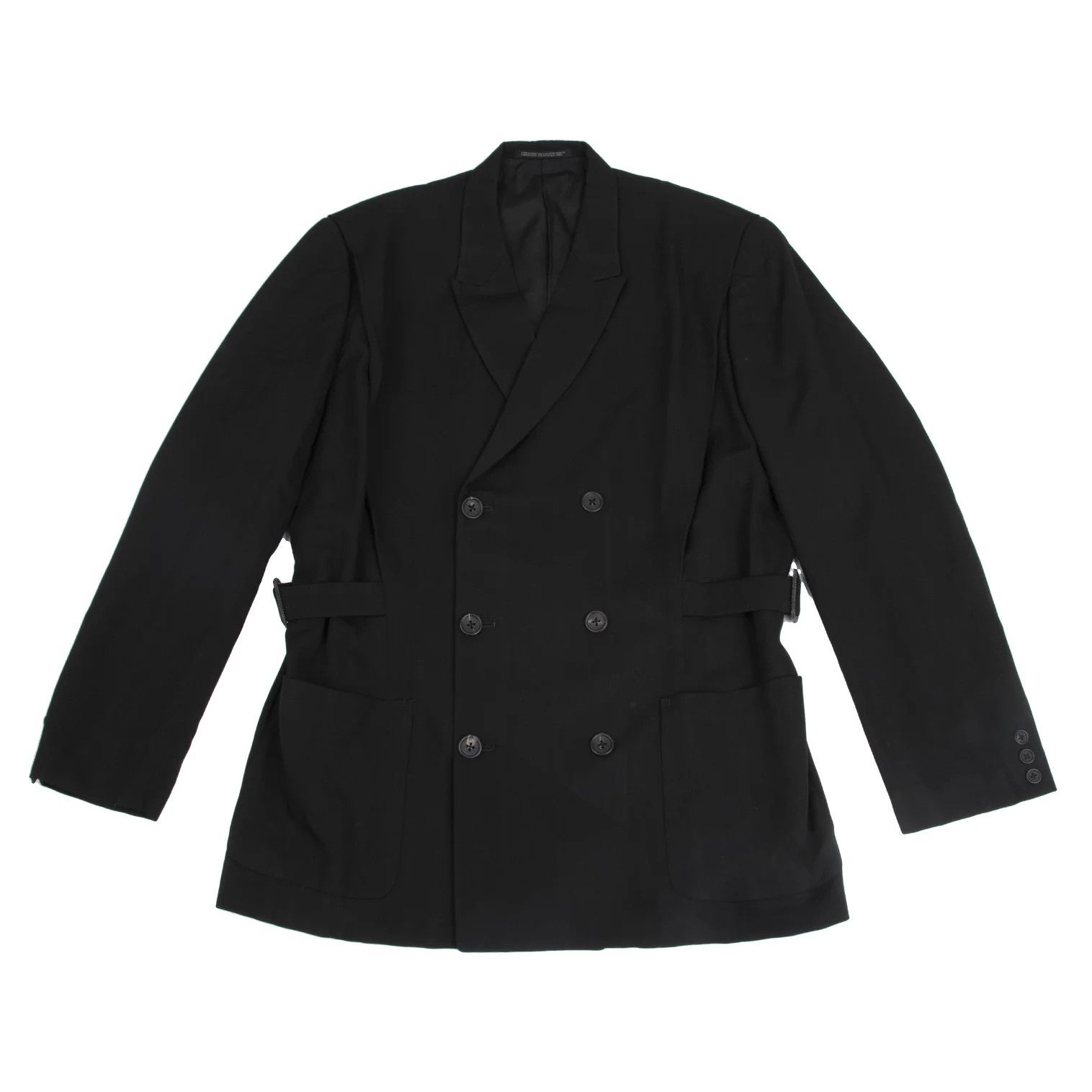 Yohji Yamamoto Yohji Yamamoto Wool Gabardine Jacket Black M Size US M / EU 48-50 / 2 - 1 Thumbnail