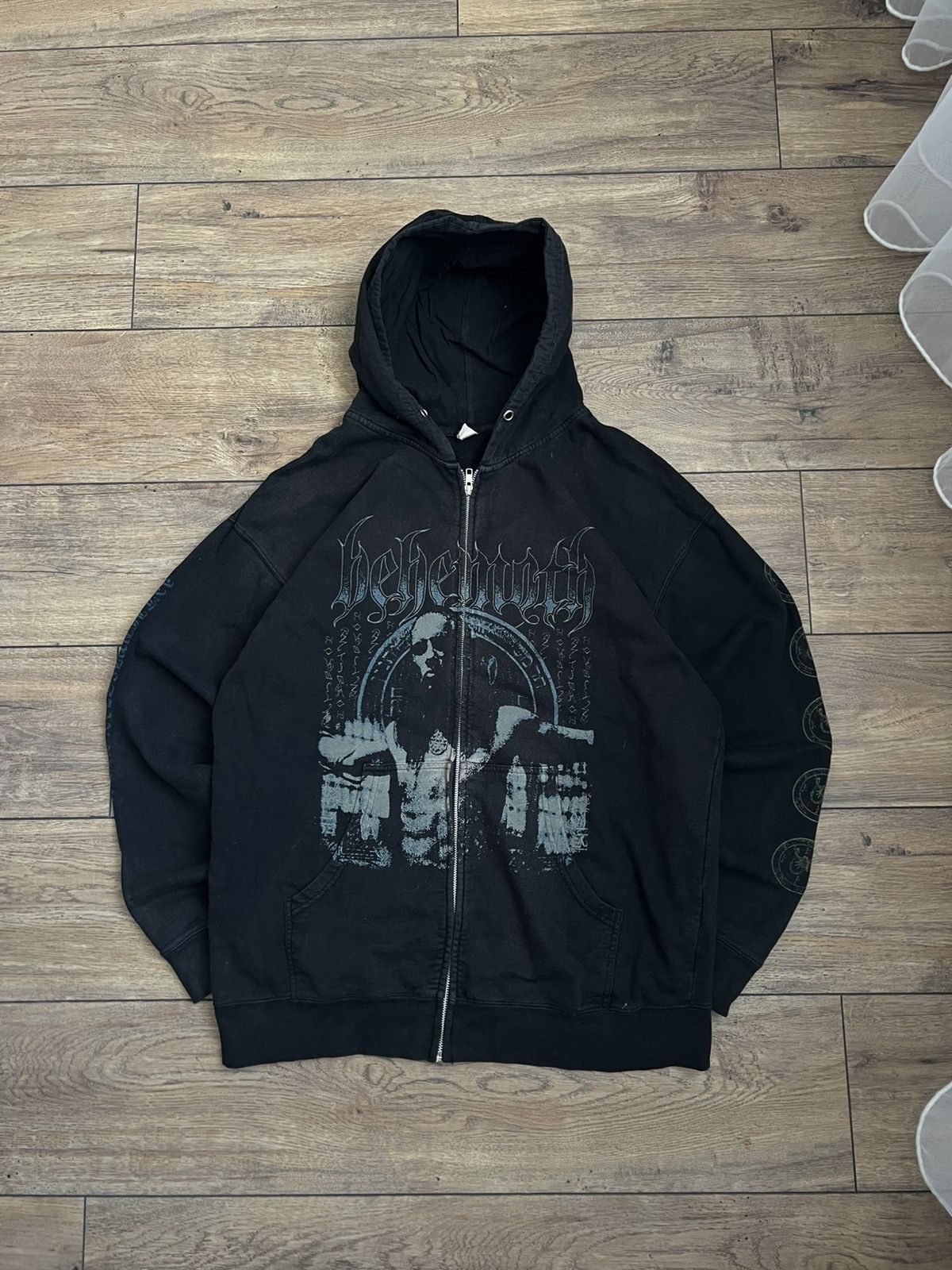 Independent Trading Co. VINTAGE BEHEMOTH BLACK METAL BAND Zip HOODIE Size US XL / EU 56 / 4 - 1 Thumbnail