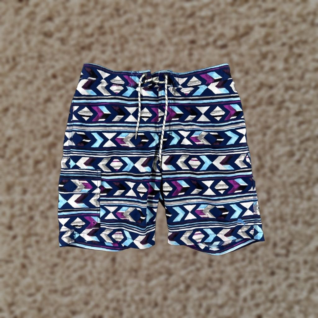 Tommy Bahama Tommy Bahama Swim Trunks Men Medium Blue Southwestern Pattern Board Shorts Beach Size US 31 - 1 Thumbnail
