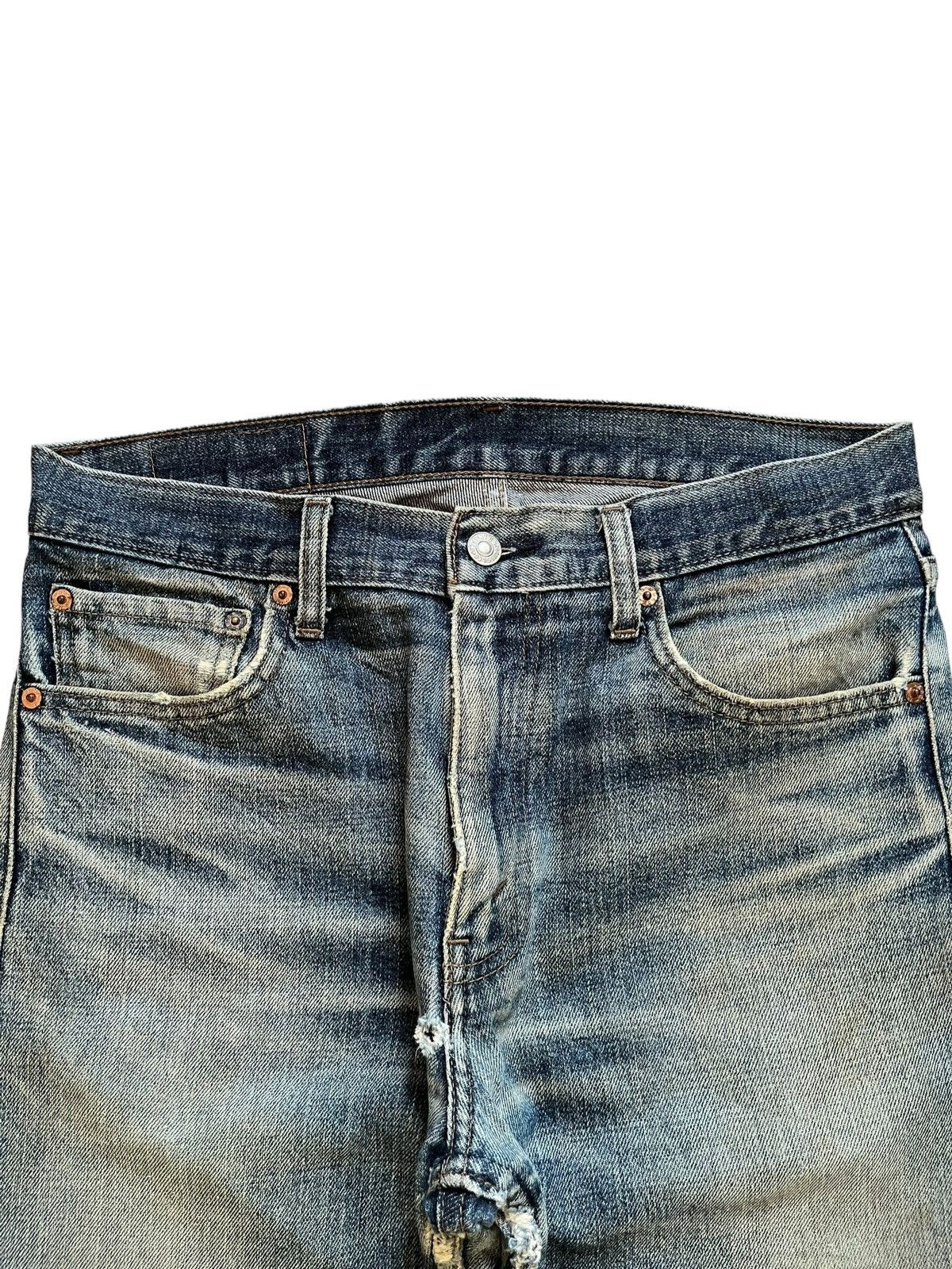 Levi's Vintage 90s Levis Mud Wash Distressed Loose Jeans Size US 32 / EU 48 - 5 Thumbnail
