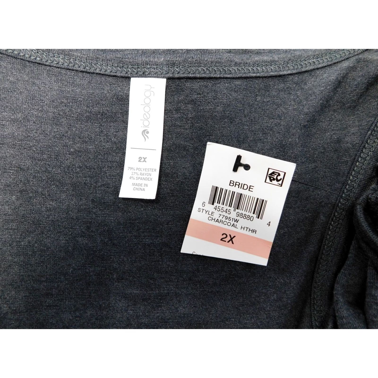 Vintage Ideology Bridal Tank Top Plus Size 2X Charcoal Grey Sleeveless Cami Shirt Womens Bridal Theme 77951W Size XXL / US 16-18 / IT 52-54 - 4 Thumbnail