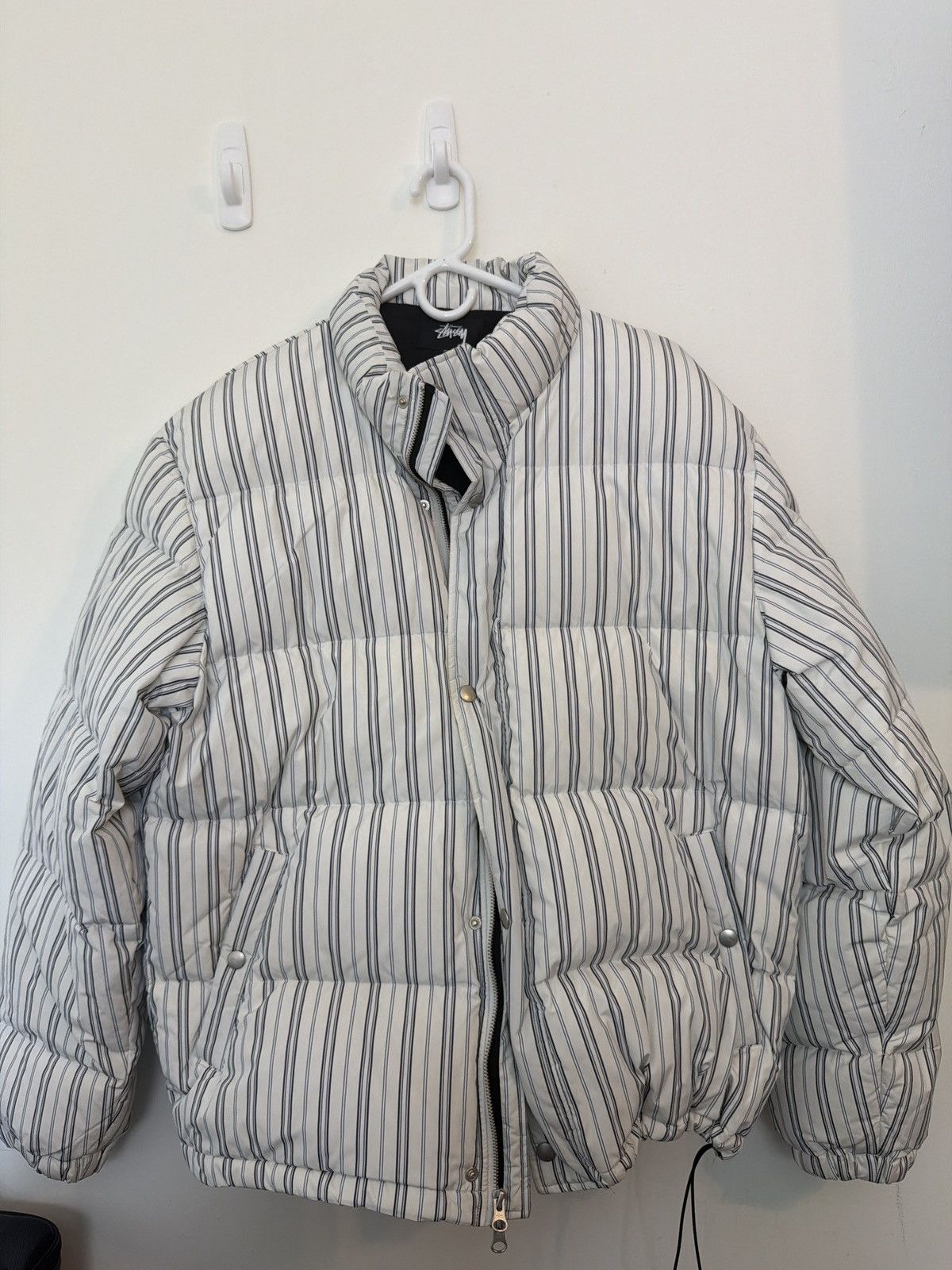 Stussy Stüssy Stripe Down Jacket Size US L / EU 52-54 / 3 - 1 Thumbnail