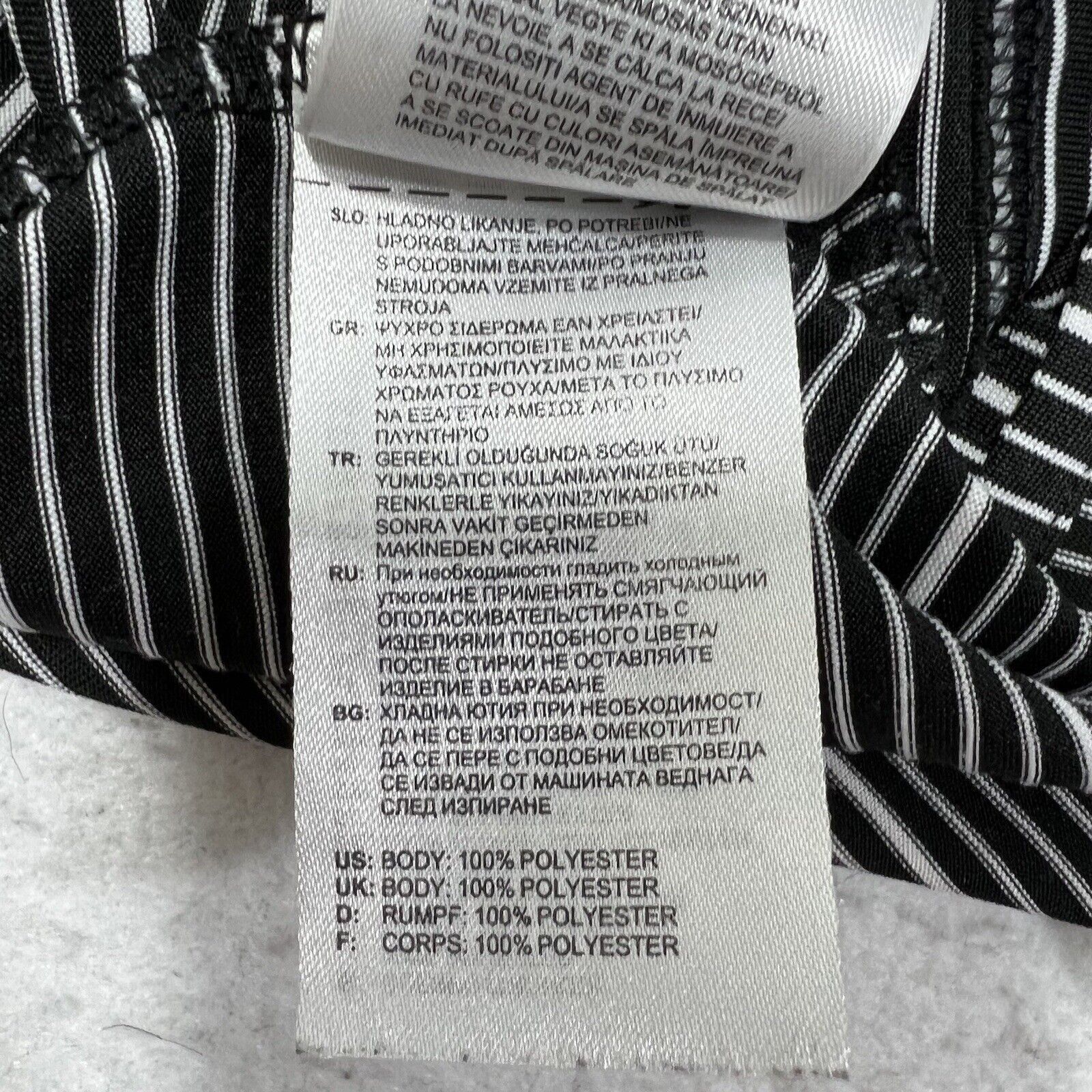 Adidas Adidas Short Sleeve Polo Black & White Striped Shirt Size US XL / EU 56 / 4 - 12 Thumbnail