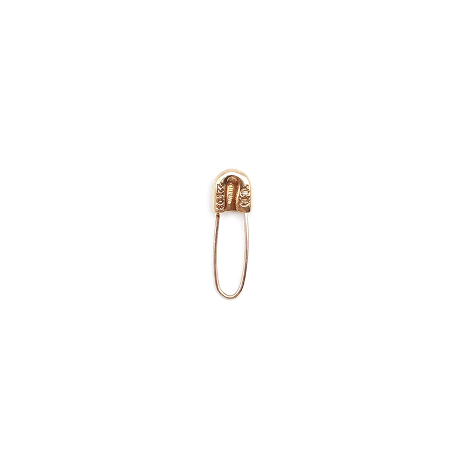 Chrome Hearts Chrome Hearts 22K Gold Diamond Safety Pin Earring Size ONE SIZE - 3 Thumbnail