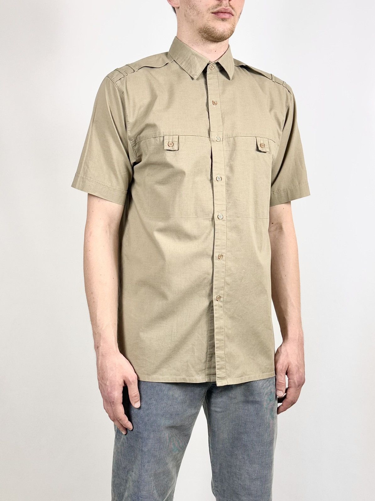 Christian Dior Monsieur Christian Dior Safari Military Short Sleeve Shirt Size US M / EU 48-50 / 2 - 4 Thumbnail