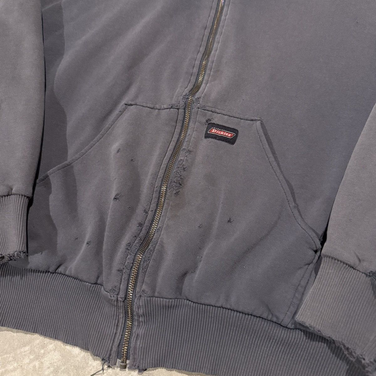 Dickies 2000s Dickies Thrashed Faded Thermal Line Hoodie ERD Grunge Size US XL / EU 56 / 4 - 3 Thumbnail