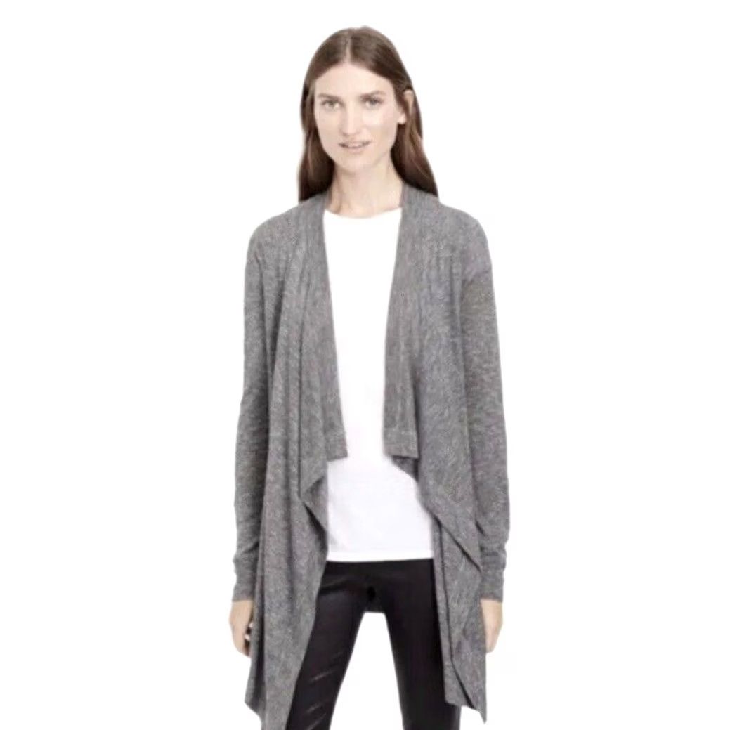 Vince Vince Gray Open Lightweight Drape Cardigan Linen Viscose Blend XS Minimalist Size XS / US 0-2 / IT 36-38 - 3 Thumbnail