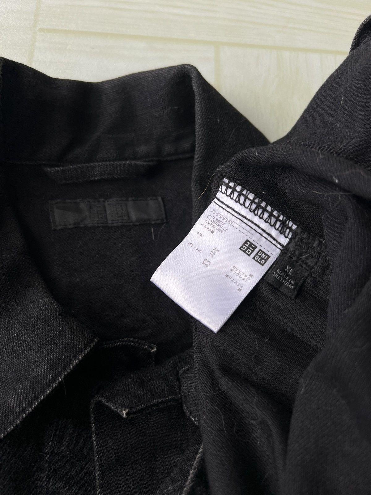 Kaihara Denim Type-1 Single Pocket Pleated Black Denim Jacket Uniqlo Size US XL / EU 56 / 4 - 6 Thumbnail