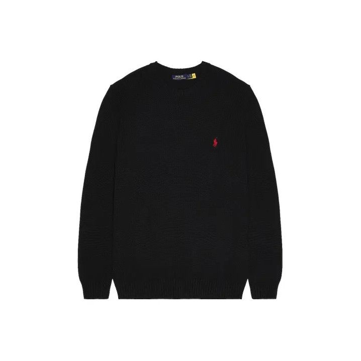 Polo Ralph Lauren Polo Ralph Lauren Men's Black Loose Round Neck Sweater Size US M / EU 48-50 / 2 - 1 Thumbnail