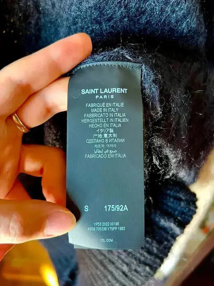 Saint Laurent Paris Saint Laurent Pairs 22AW Mohair Gold liner Knitwear-2507 Size US S / EU 44-46 / 1 - 4 Thumbnail