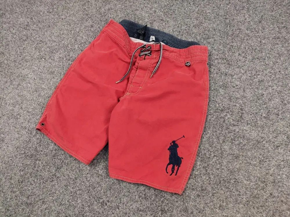 Polo Ralph Lauren Vintage 90's Ralph Lauren Shorts Red Logo Casual Streetwear Size US 31 - 2 Thumbnail