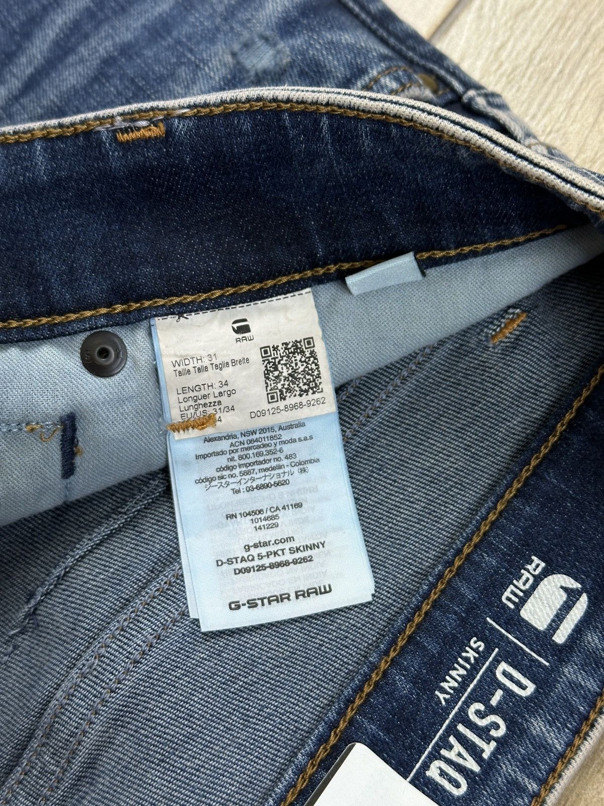 G-Star NEW🏷️ G-Star Raw D-Staq 5-PKT Skinny Denim Jeans Size US 31 - 6 Thumbnail