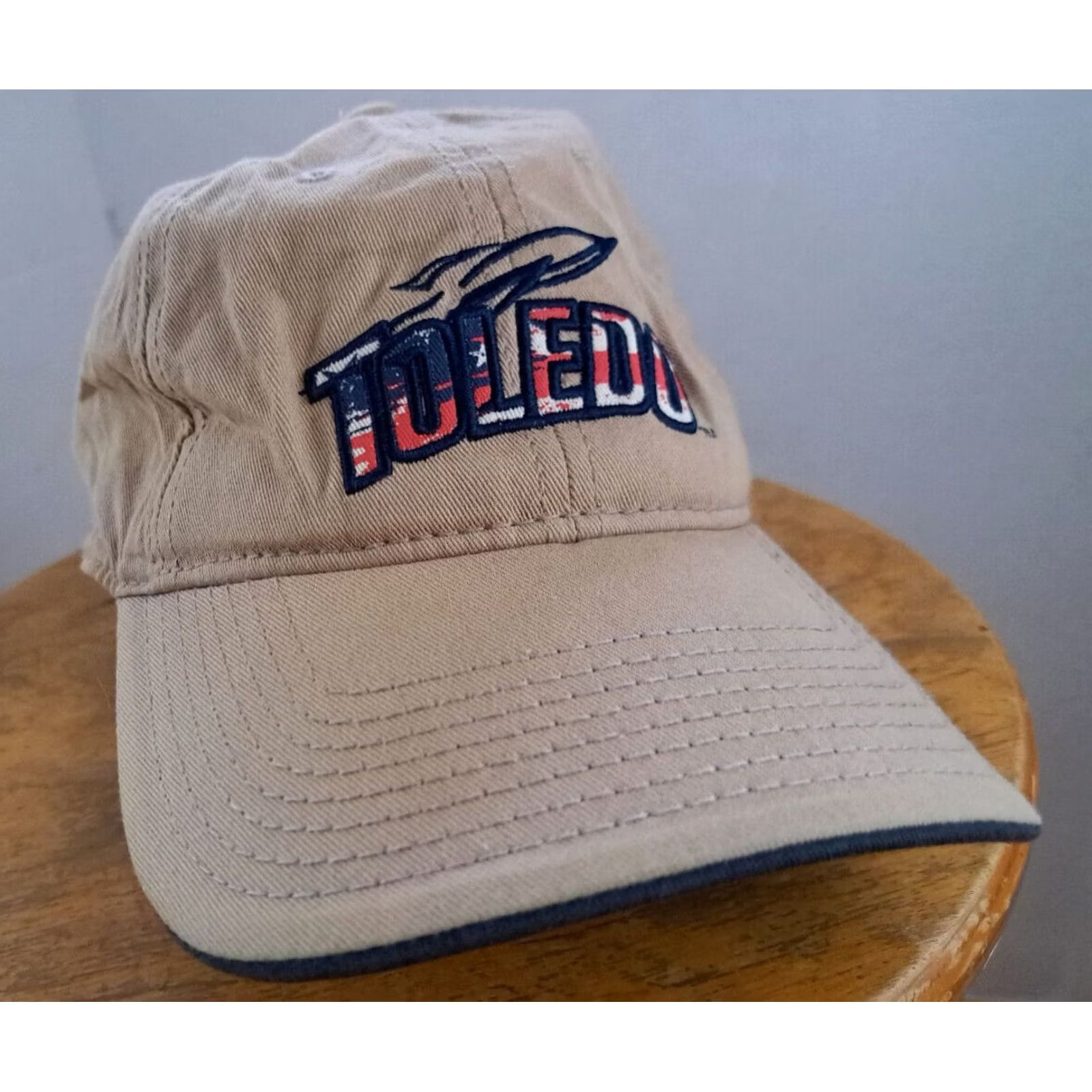 Vintage Toledo University Rockets The Game Adjustable Patrotic Hat Men Beige Cotton Baseball Cap University baseball Rocketeer Adjustable Cap Size ONE SIZE - 2 Thumbnail