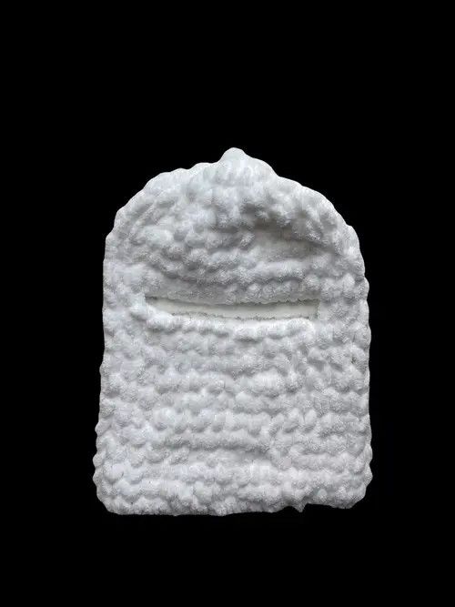 Handmade Handmade Knitted Balaclava Ski Mask Bunny Style TikTok Size ONE SIZE - 2 Thumbnail