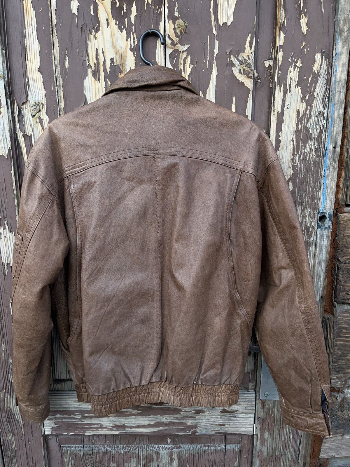 Other Vintage Archival Brown Leather Jacket Avant Garde Size US M / EU 48-50 / 2 - 2 Thumbnail