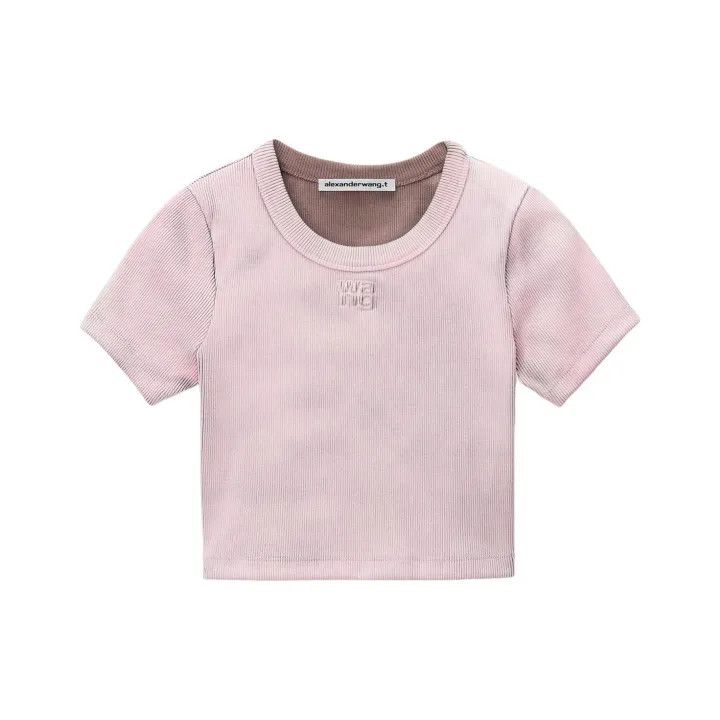 Alexander Wang Pink Short Sleeve T-Shirt for Women 0079