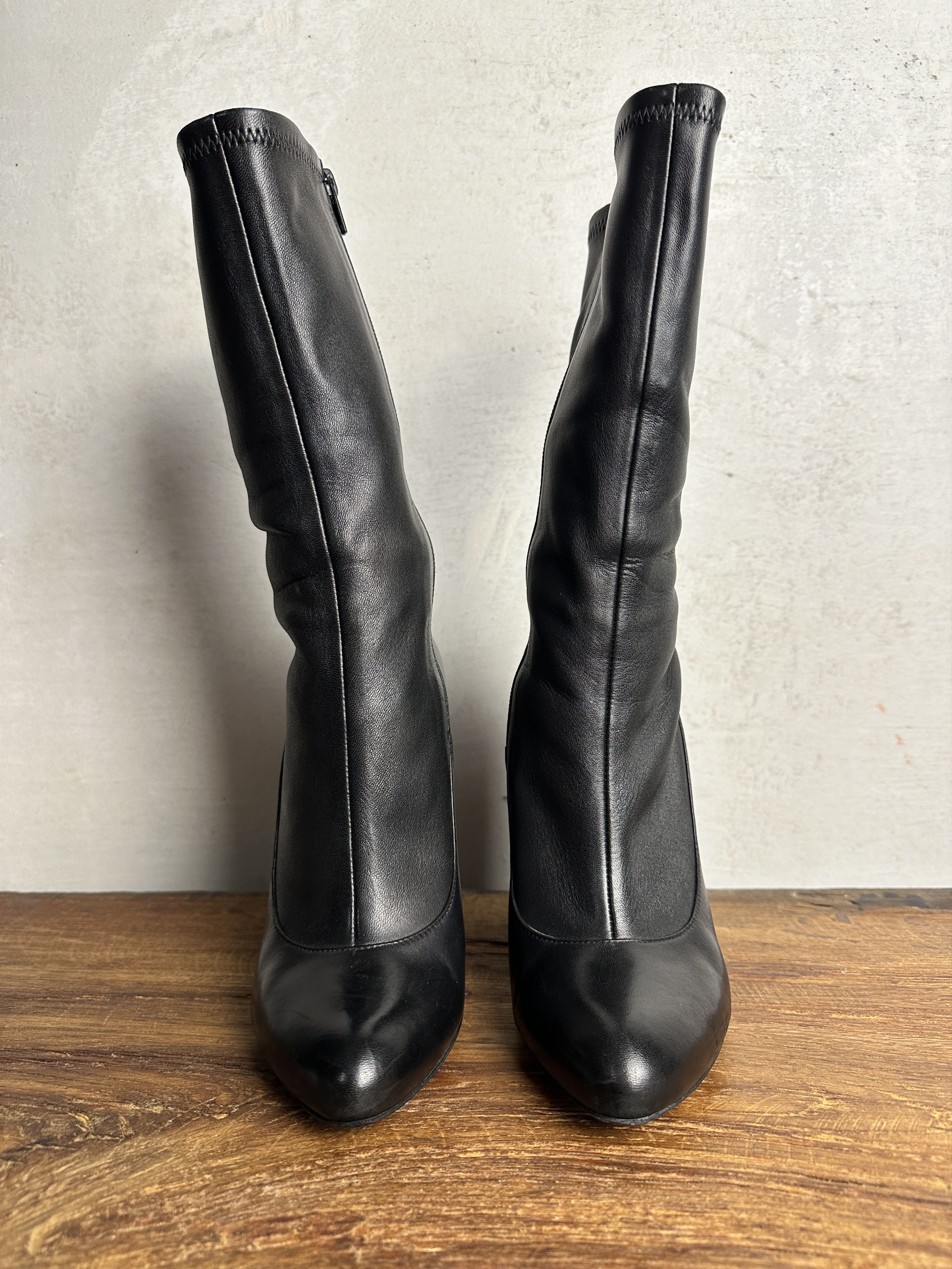 Givenchy GIVENCHY FW15 Black Leather Wooden Heel Show Boots Size US 8 / IT 38 - 12 Thumbnail