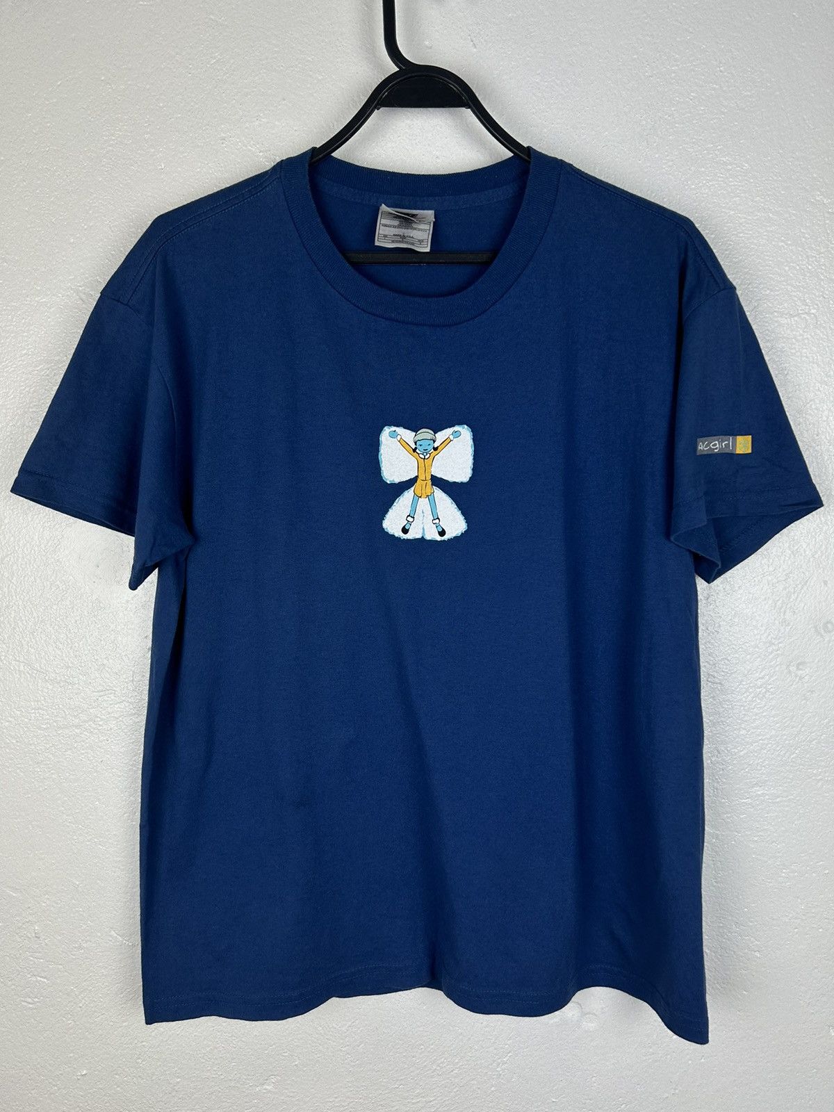 90s Vintage Nike ACG Acgirl Center Logo Rare T-Shirt Blue