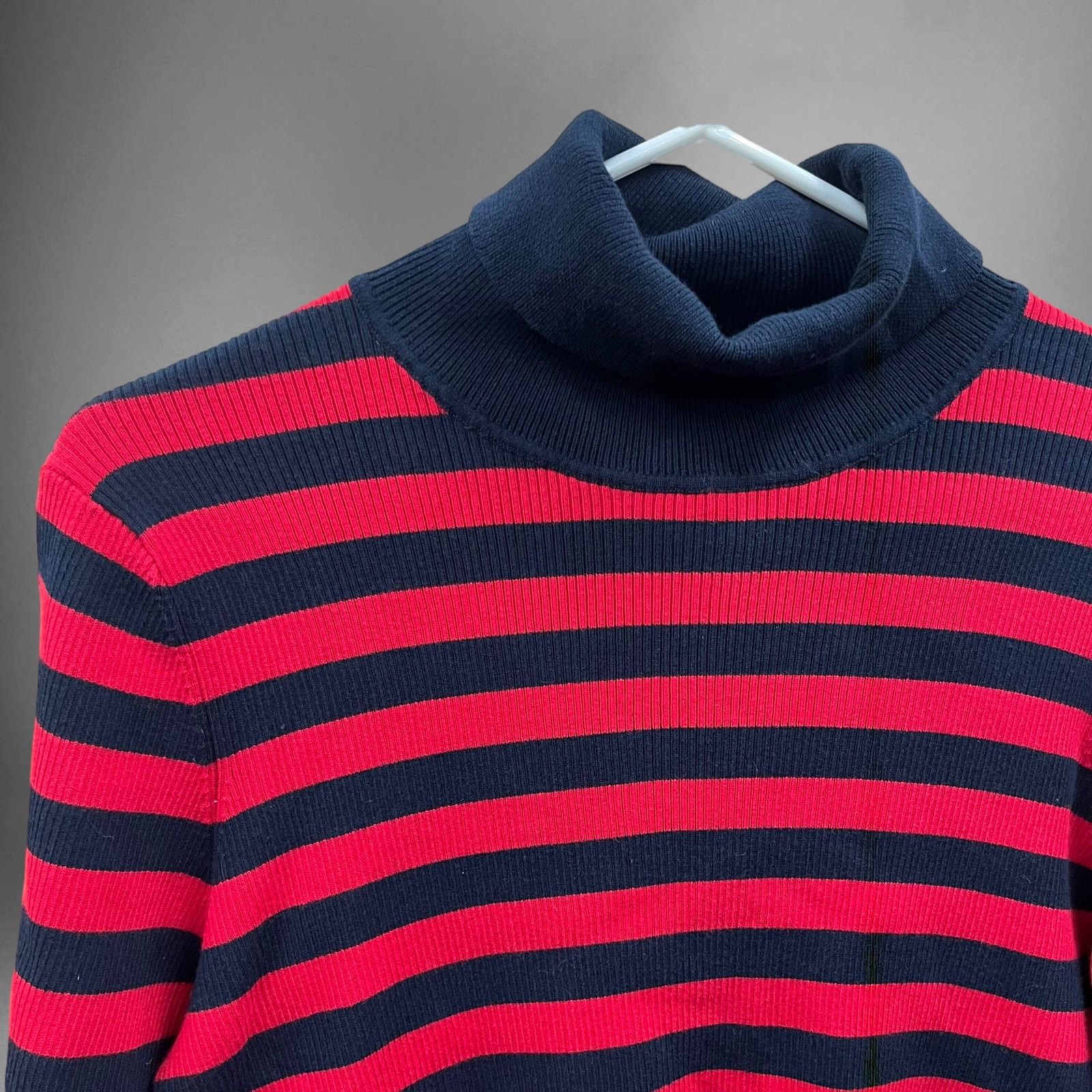 Tommy Hilfiger Tommy Hilfiger Fitted Turtleneck Ribbed Sweater Large F-18 Size L / US 10 / IT 46 - 3 Thumbnail
