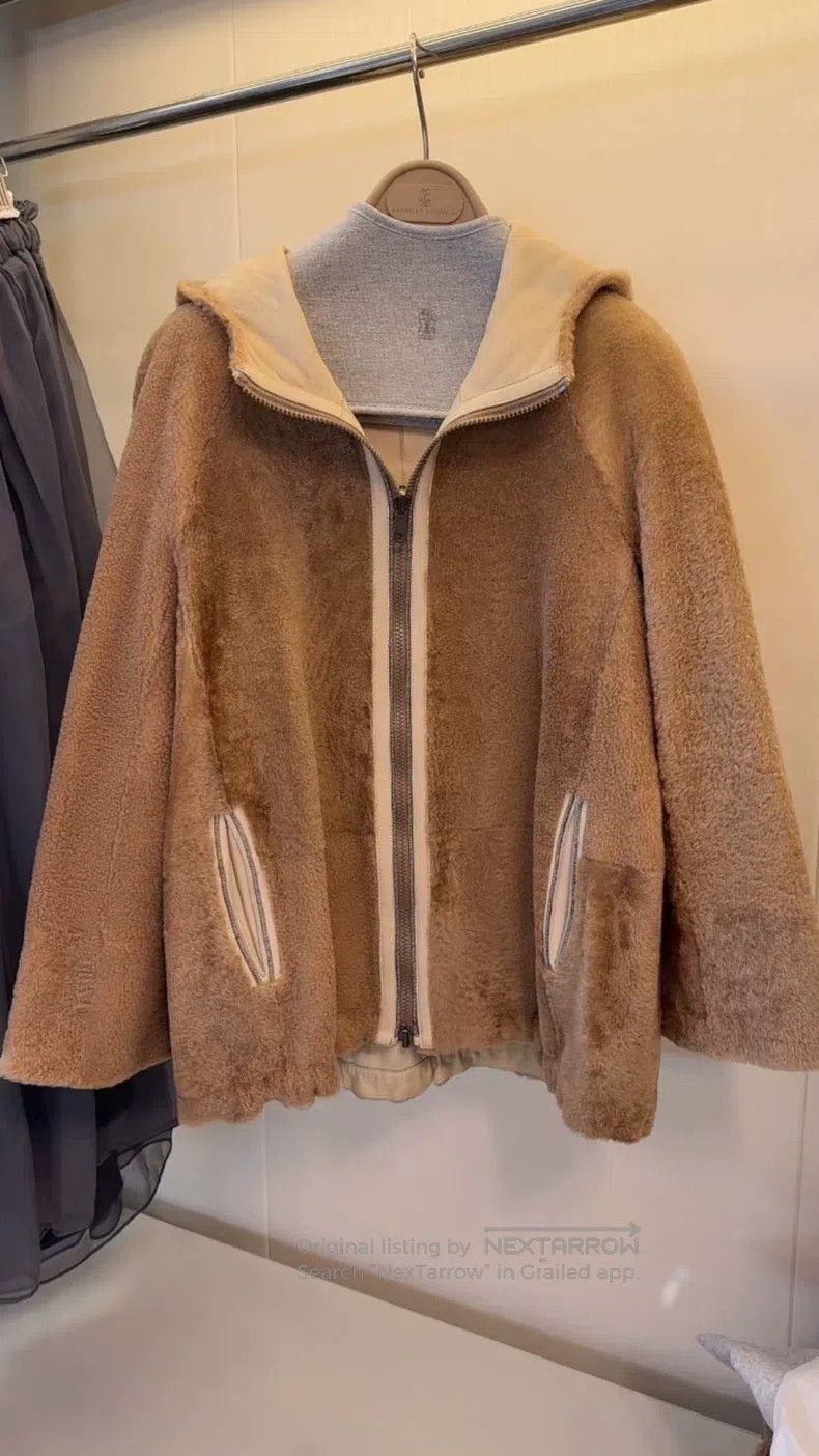 Brunello Cucinelli Brunello Cucinelli Beaded Double-Faced Ram Leather Fur Coa Size S / US 4 / IT 40 - 1 Thumbnail