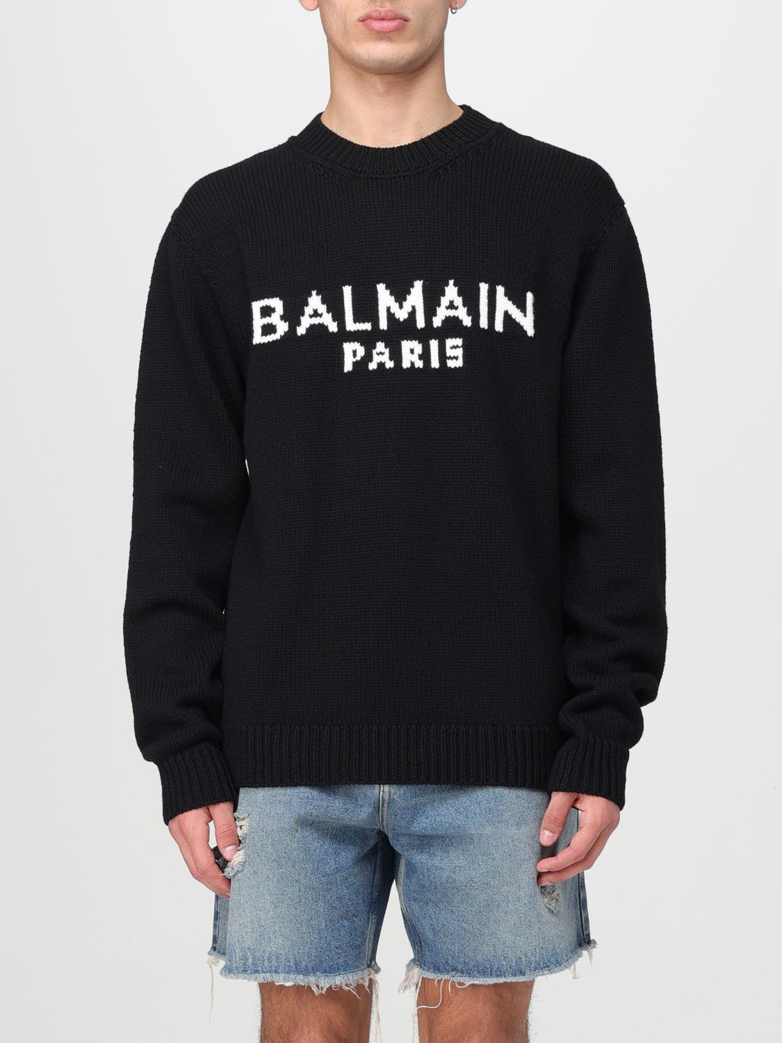 image of Balmain Sweater Men Black (Size Small)