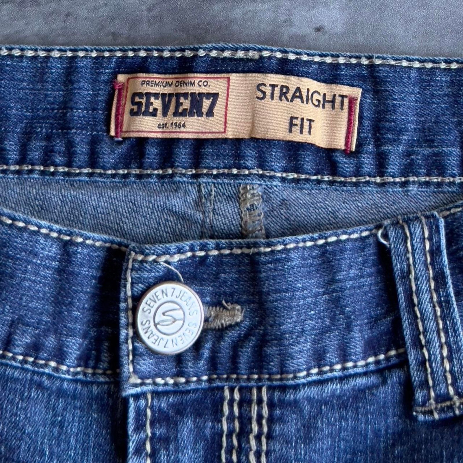 Japanese Brand × Seven 7 × Vintage Vintage Y2K Seven7 Baggy Skater Grunge Cyber Tech Denim Jean Size US 38 / EU 54 - 4 Thumbnail