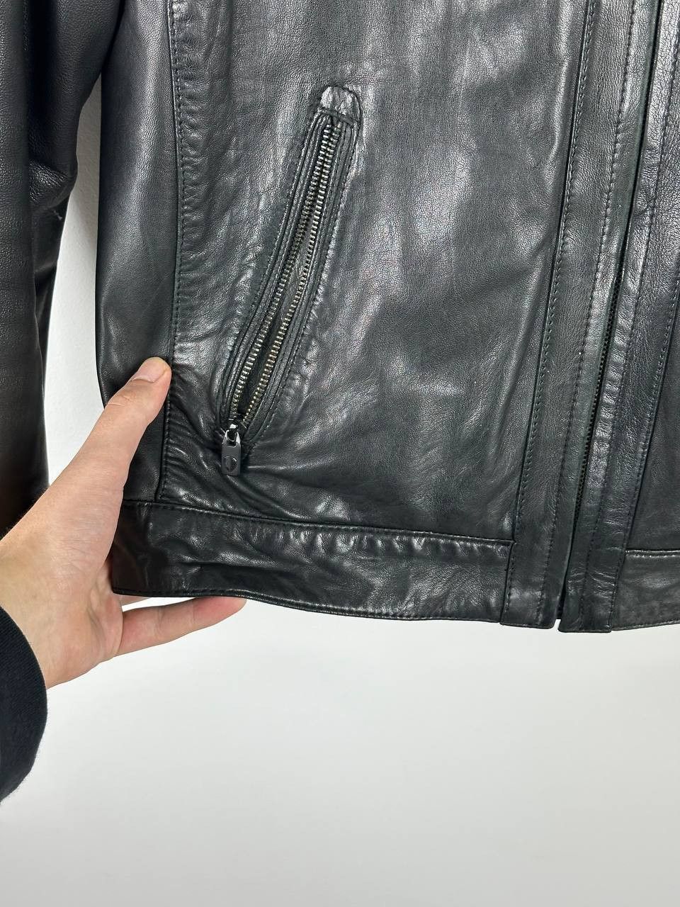 Ben Sherman Ben Sherman Black Leather Trucker Jacket Vintage Size US M / EU 48-50 / 2 - 8 Thumbnail