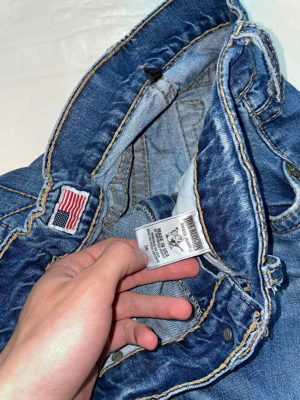 True Religion × Vintage True Religion Vintage Made in USA Distressed Jeans Size US 36 / EU 52 - 9 Thumbnail