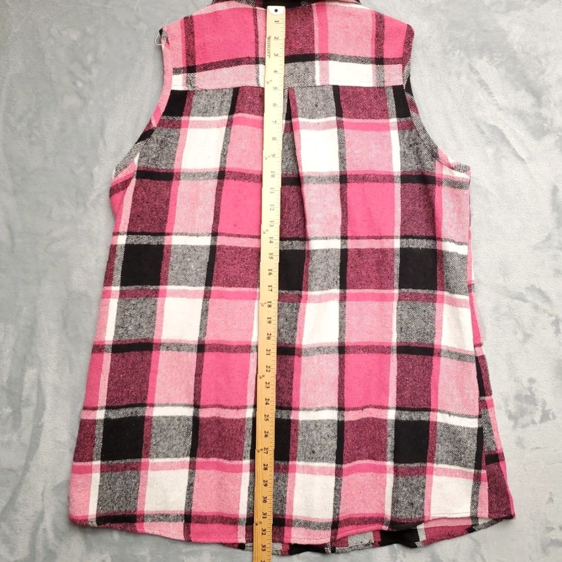 Vintage BloomChic Sleeveless Shirt Womens 2X Pink Black White Plaid Button Up Casual Shirt Womens 14 Pink Plaid Casual Womens Size XL / US 12-14 / IT 48-50 - 5 Thumbnail