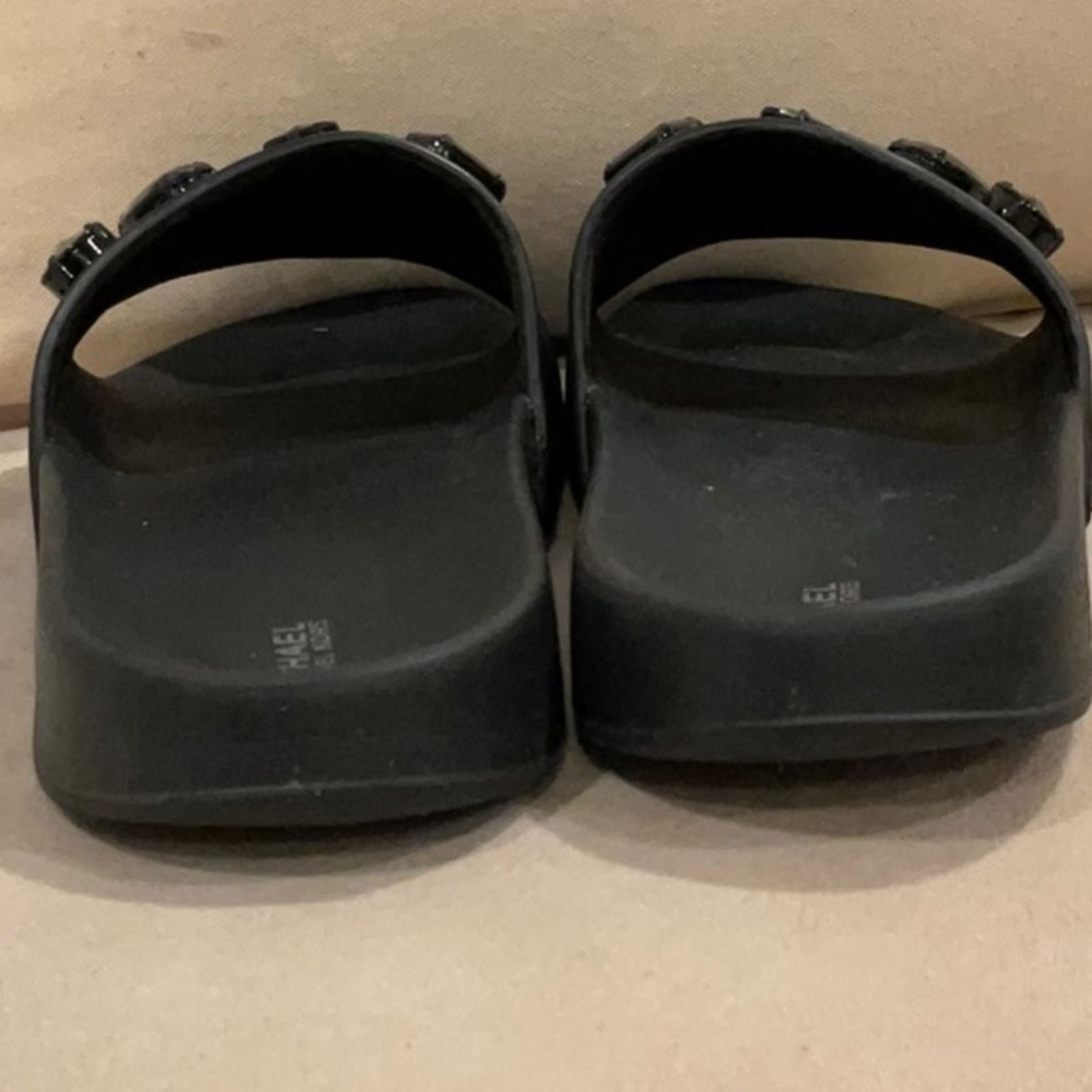 Michael Kors Michael Kors Gilmore Crystal Black Embellished Slides Size US 10 / IT 40 - 5 Thumbnail