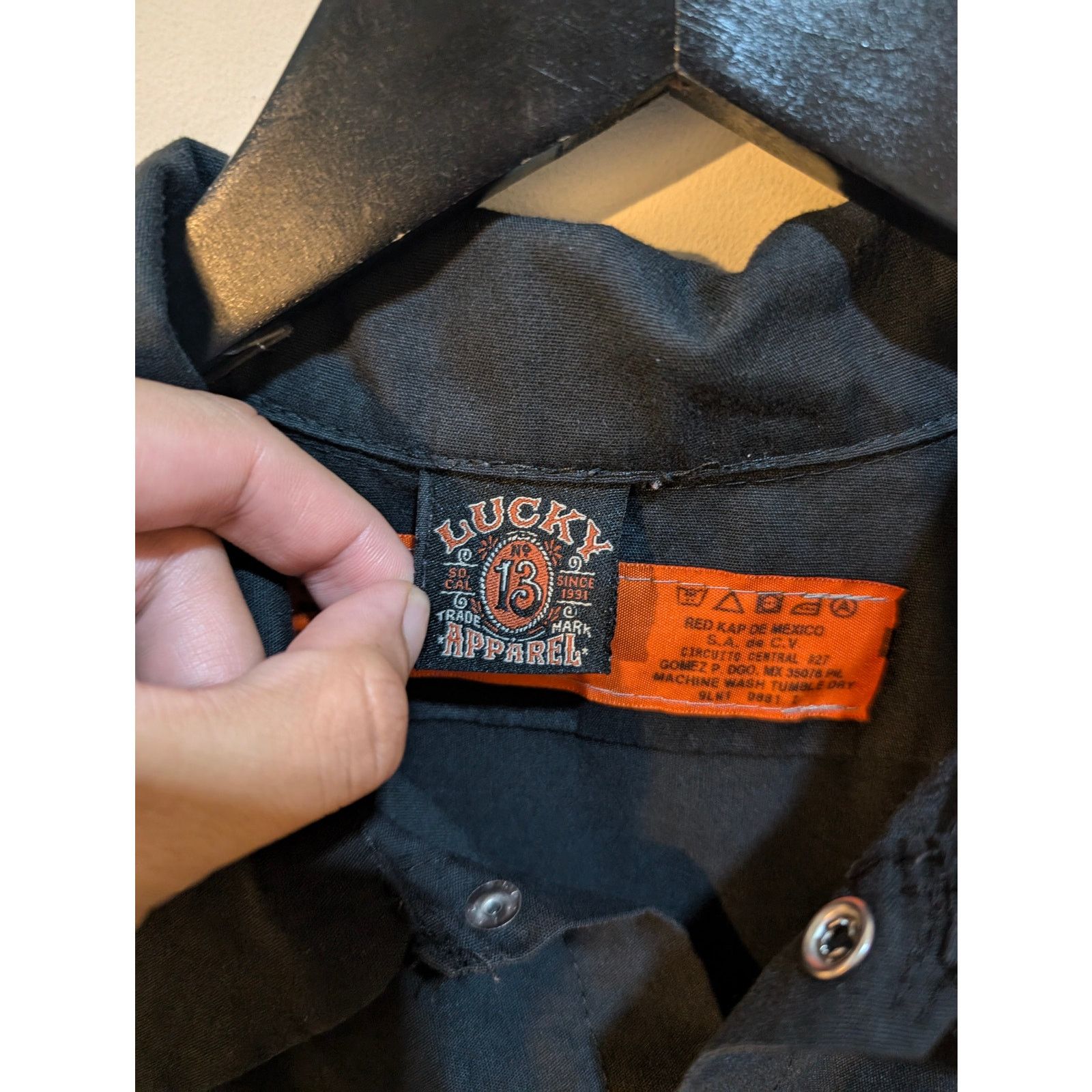 Lucky Brand Lucky 13 Red Kap Mechanic Skull Goth Pinup Tattoo Skull XXL Size US XXL / EU 58 / 5 - 4 Thumbnail