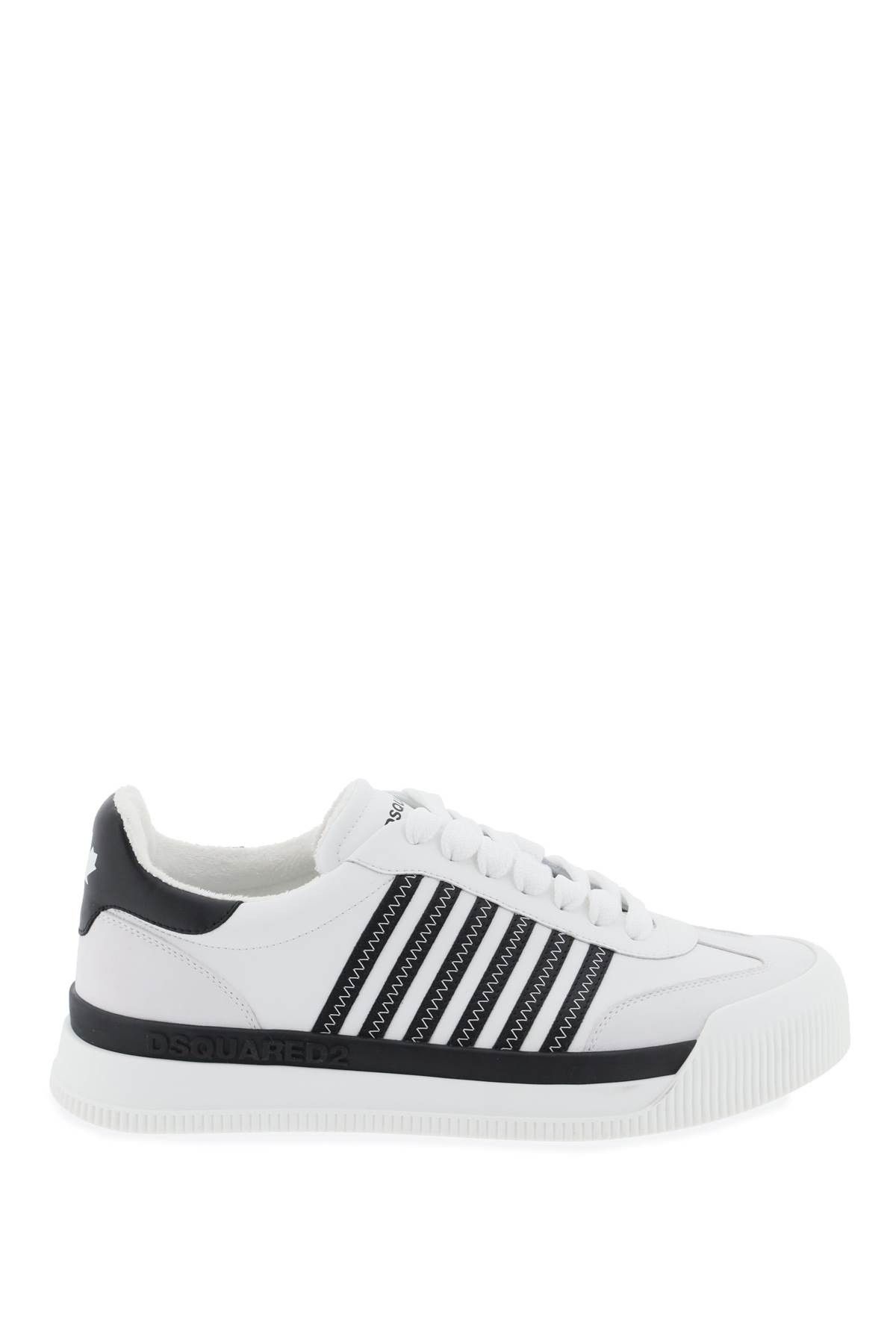image of Dsquared2 New Jersey Sneakers in White Black, Men's (Size 10)