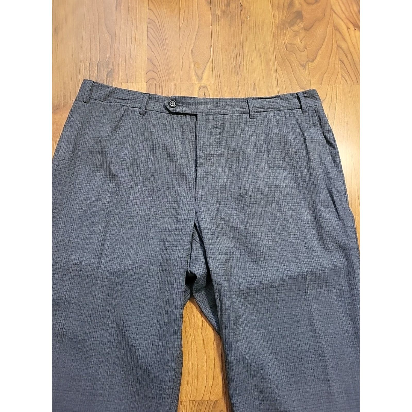 Canali VINTAGE Canali 1934 Pants Gray Wool Flat Front 36" Inseam 26" Men Dress Size US 36 / EU 52 - 2 Thumbnail