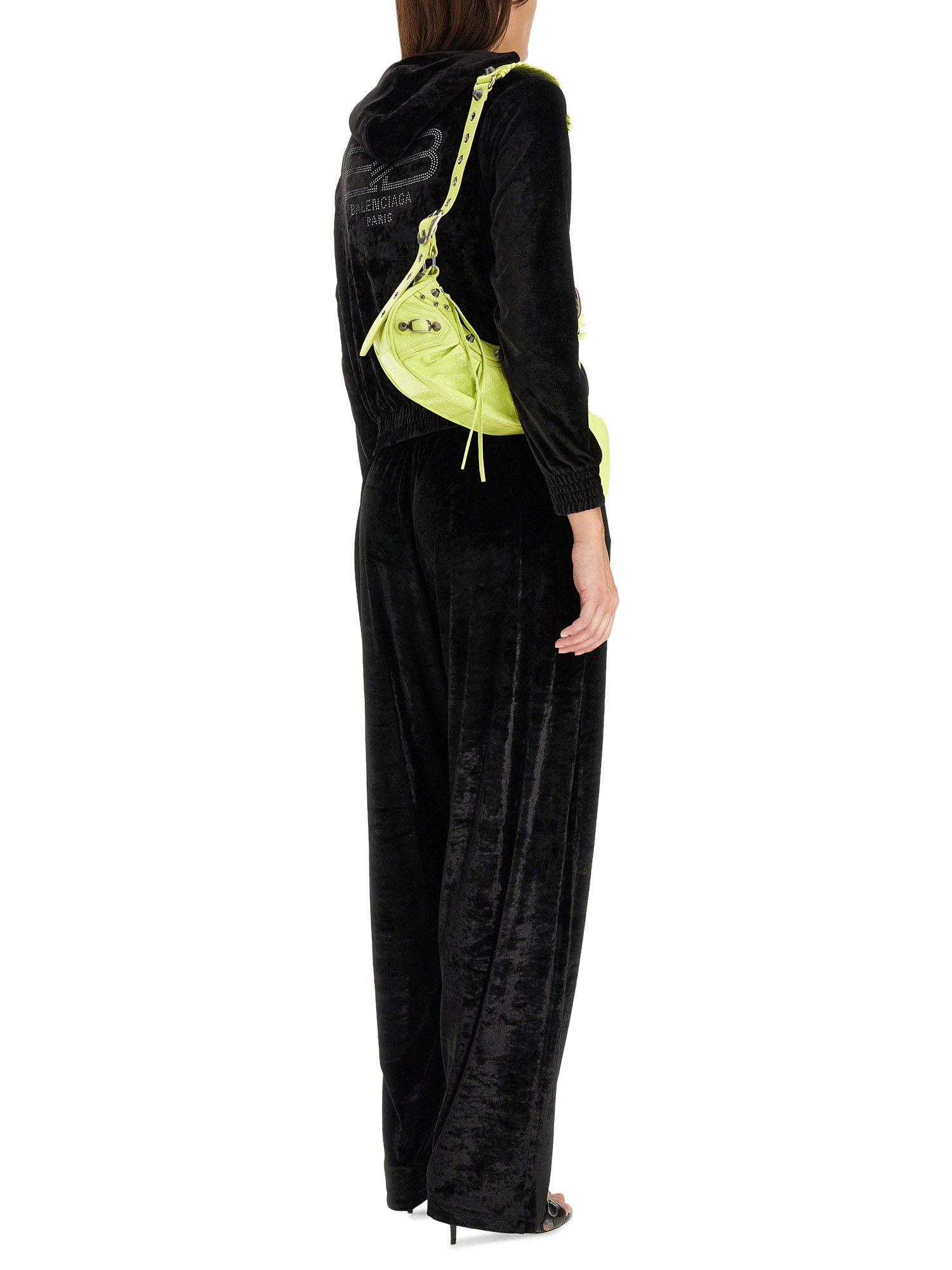Balenciaga o1y0625 Velvet Casual Pant in Black Size 26" / US 2 / IT 38 - 4 Thumbnail