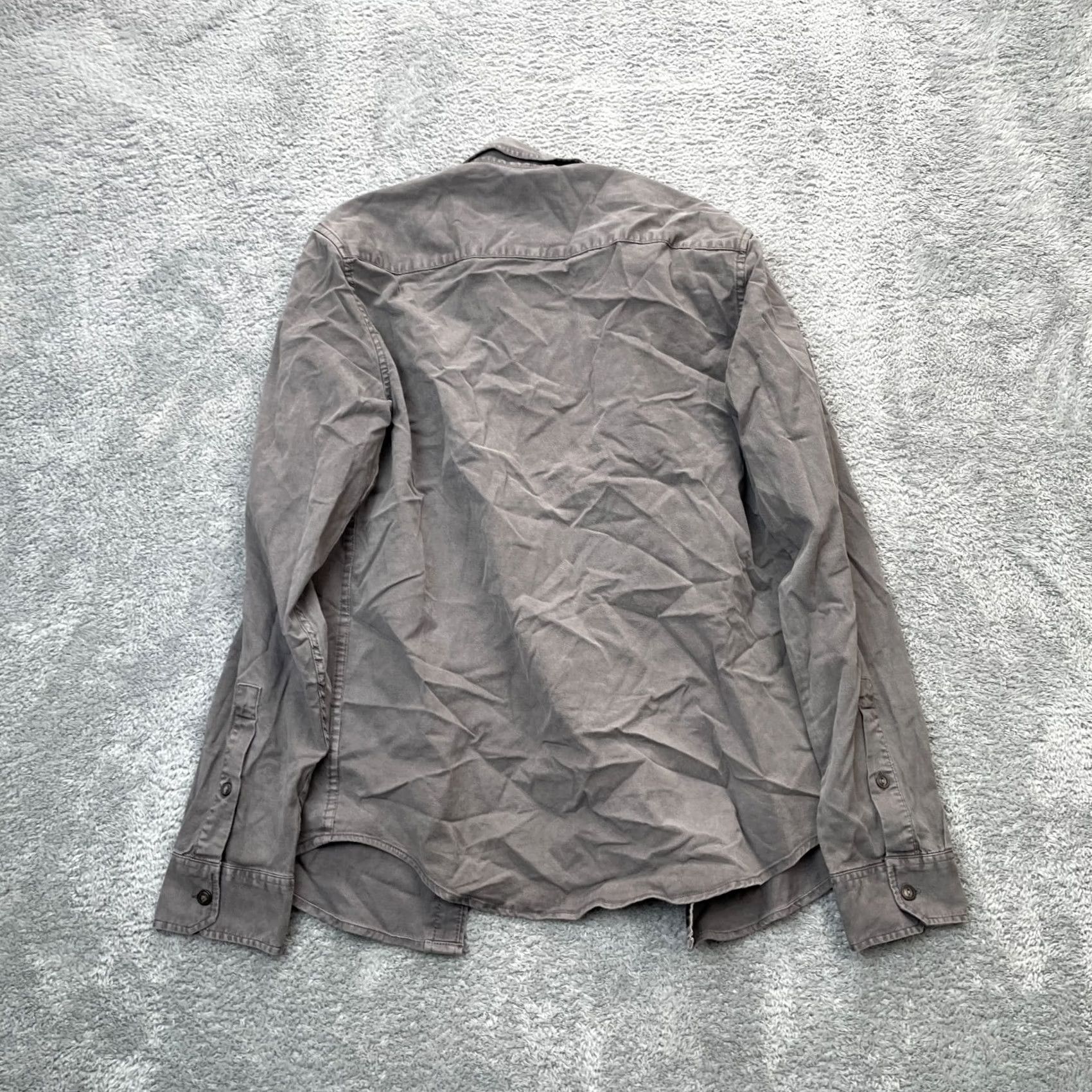 Lucky Brand Lucky Brand Shirt Mens Small Gray Stretch Cotton Button Up Workwear Saturday Size US S / EU 44-46 / 1 - 2 Thumbnail