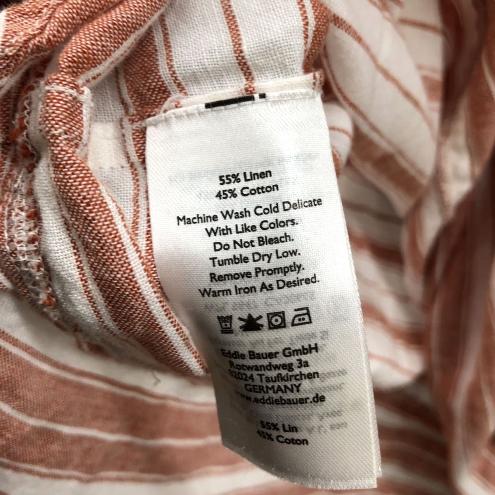 Eddie Bauer Eddie Bauer Blouse Womens L V-neck 3/4 Sleeve Linen Cotton Pink White Striped Shirt Casual Beach Classic Size L / US 10 / IT 46 - 6 Thumbnail