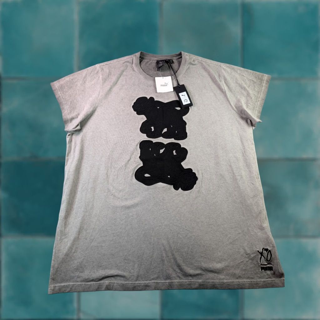 Puma PUMA x XO The Weeknd T-Shirt XL Mens Gray Crew Neck Short Sleeve Graphic Print Embroidered Logo Limited Edition 2010-2019 Washed Top Size US XL / EU 56 / 4 - 1 Thumbnail