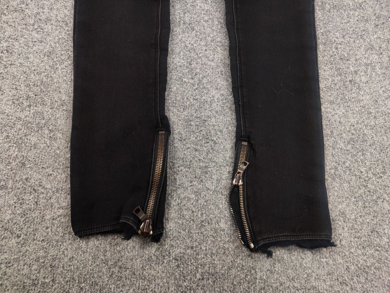 Vintage Road To Awe R+A Design Avant Garde Black Skinny Zip Pants Size 30" / US 8 / IT 44 - 7 Thumbnail