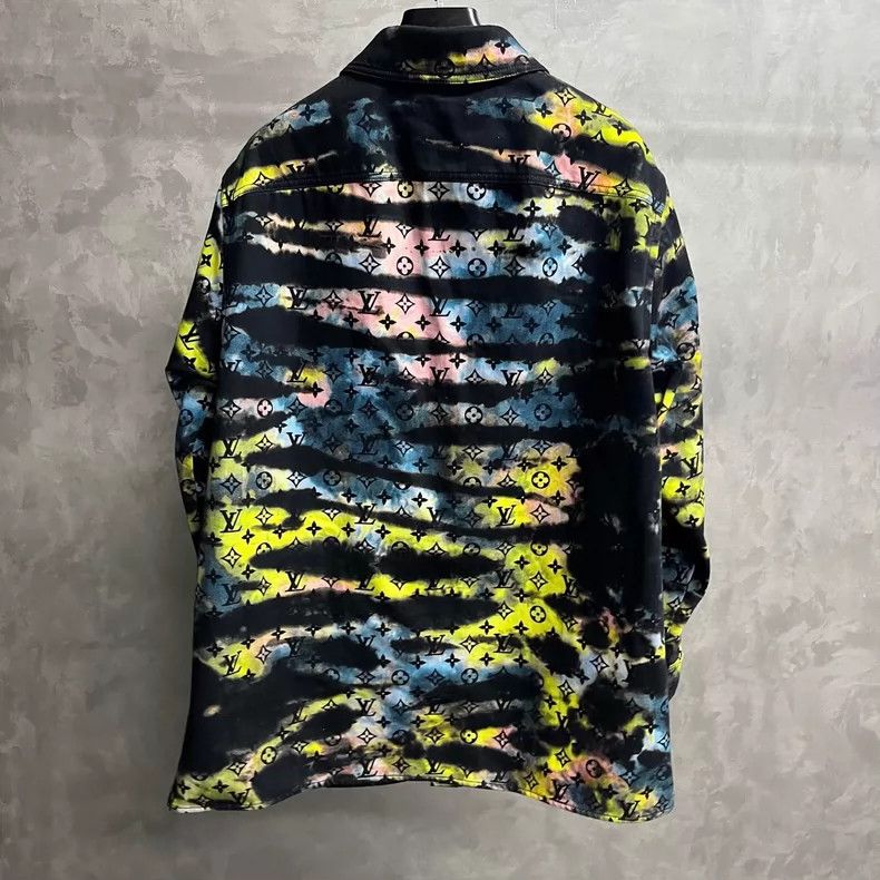 Louis Vuitton LOUIS VUITTON Black Dazzling Laser and Old Flower Denim shi Size US S / EU 44-46 / 1 - 2 Thumbnail