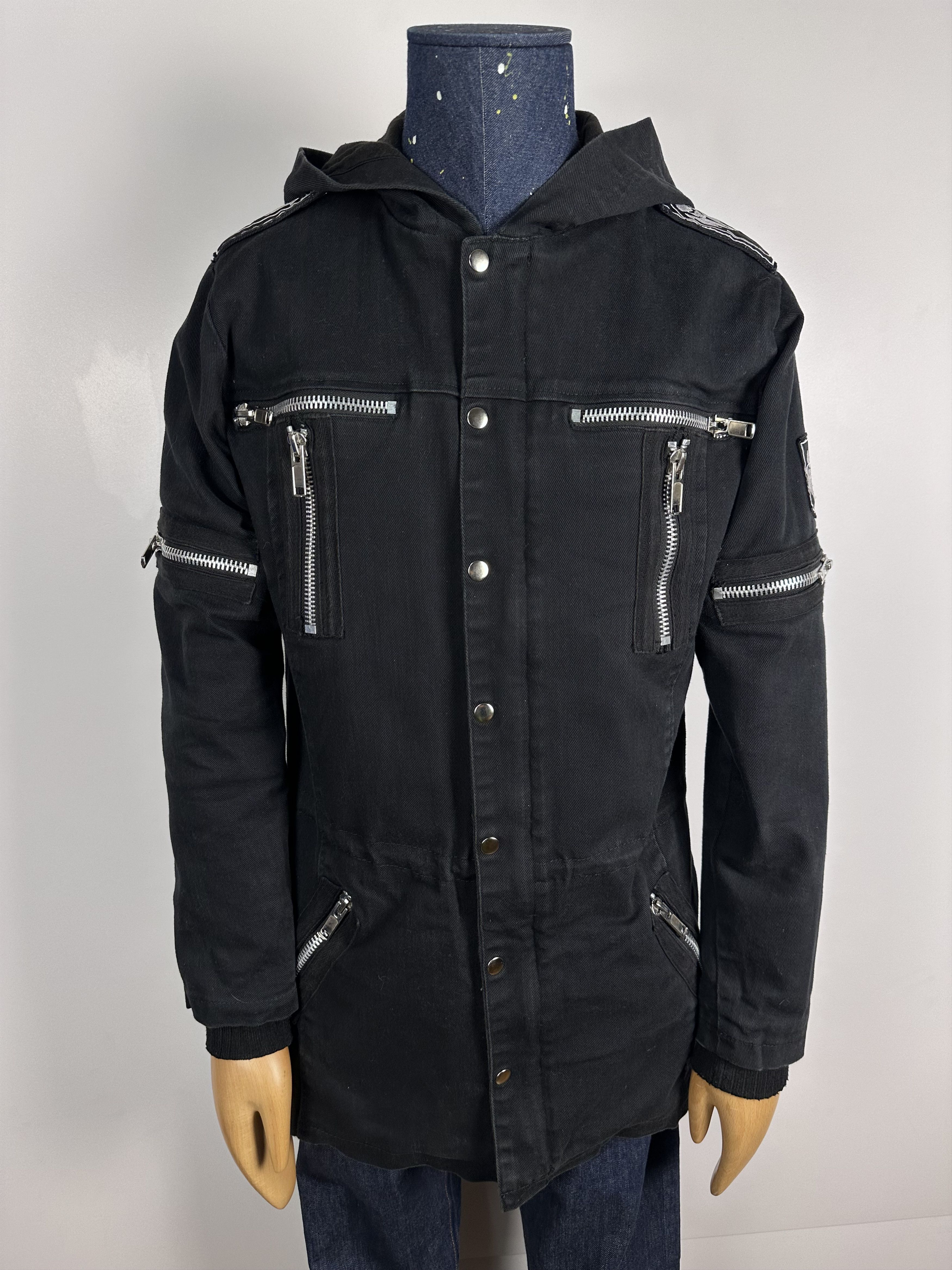 Vintage Gothicana By EMP Black Hooded Jacket Coat Size M Vintage Size US M / EU 48-50 / 2 - 2 Thumbnail