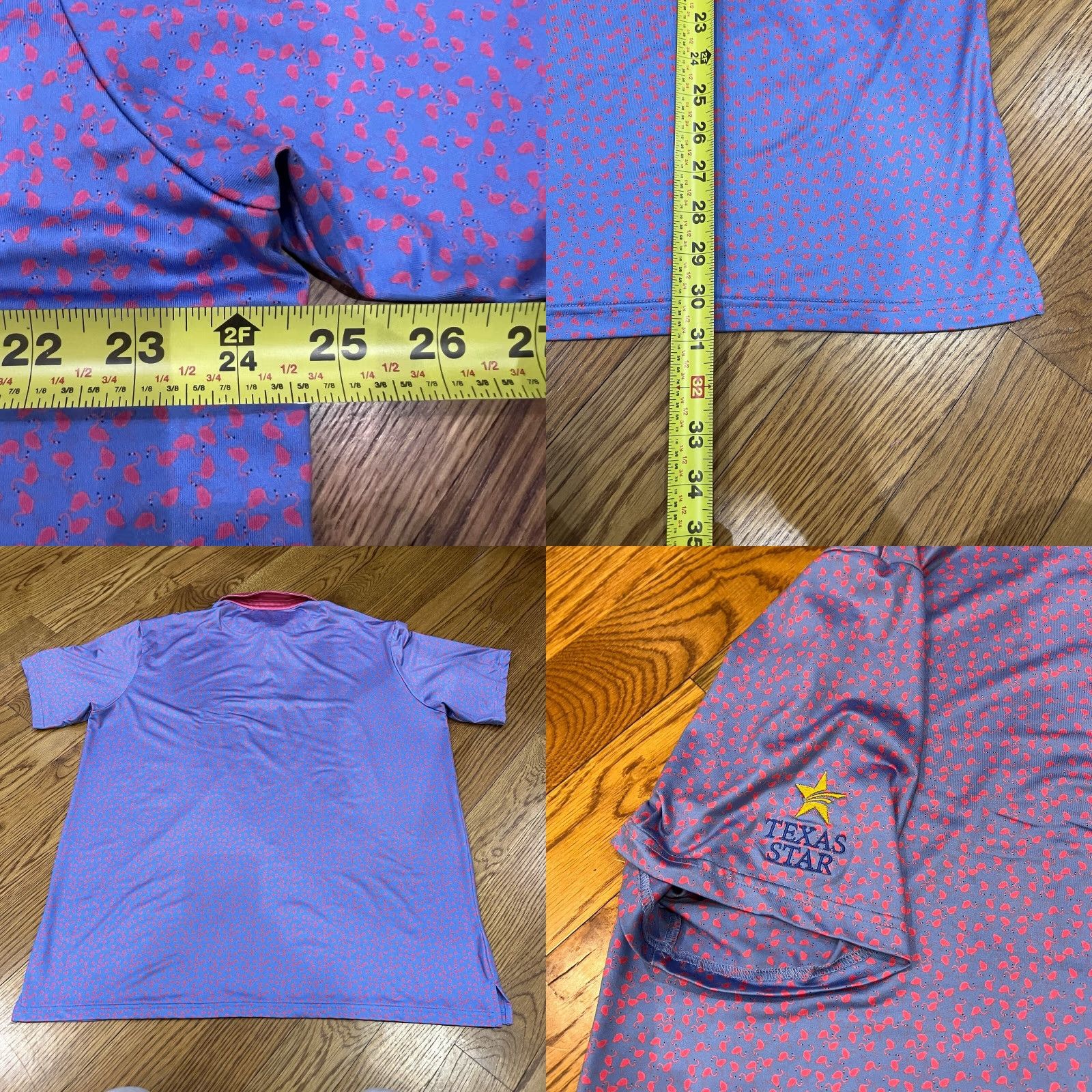 Vintage Pins & Aces Polo Shirt Mens XXL Pink Flamingo Short Sleeve Golf Performance Size US XXL / EU 58 / 5 - 8 Thumbnail