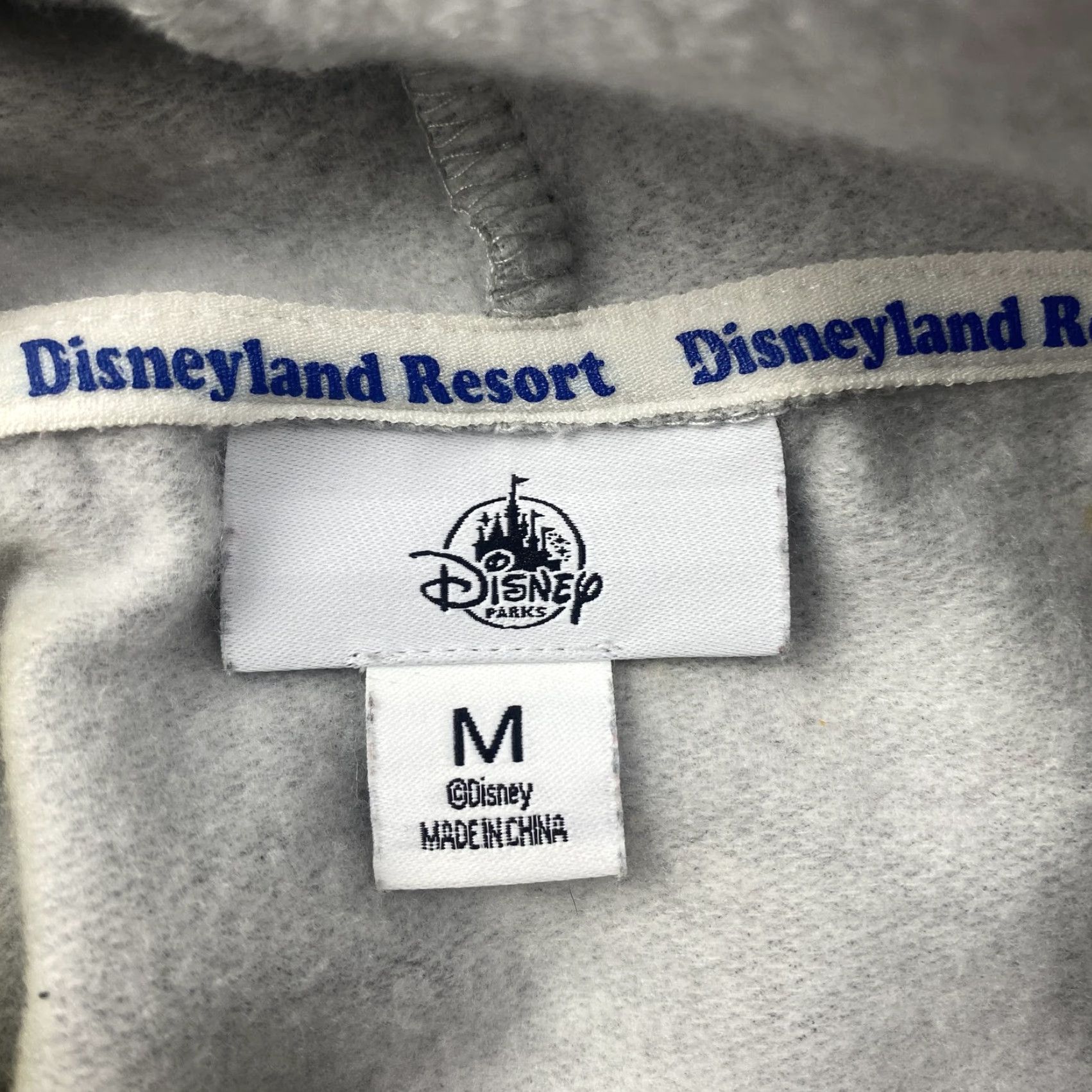 Disney Disneyland Resort Hoodie Mens Medium Gray White Pullover Park Disney 1955 Castle Graphic Print Size US M / EU 48-50 / 2 - 6 Thumbnail