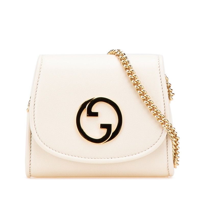 Gucci Gucci Blondie Interlocking G Pvc Leather 2Way Shoulder Bag Leather Shoulder Bag 725219 in White, Women's