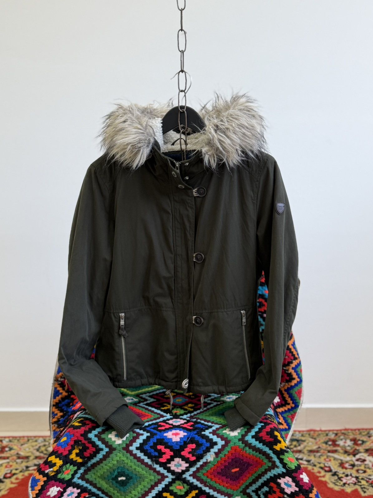 Japanese Brand 00s Hysteric Glamour Style Fur Hood Jacket Avant Garde Size US M / EU 48-50 / 2 - 1 Thumbnail