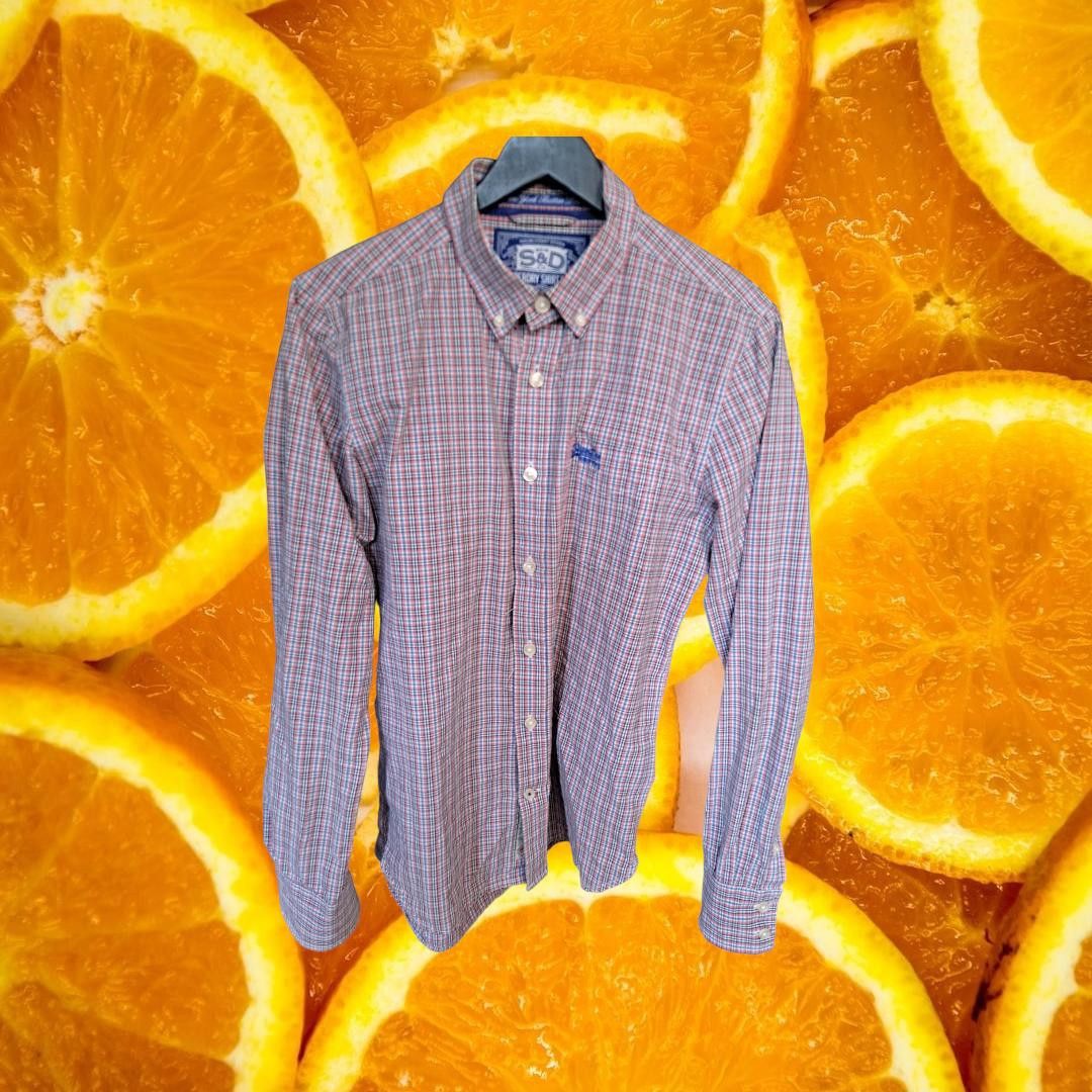Superdry S&D Superdry Shirt Shop Orange, White and Blue Plaid Size Me Size US M / EU 48-50 / 2 - 1 Thumbnail