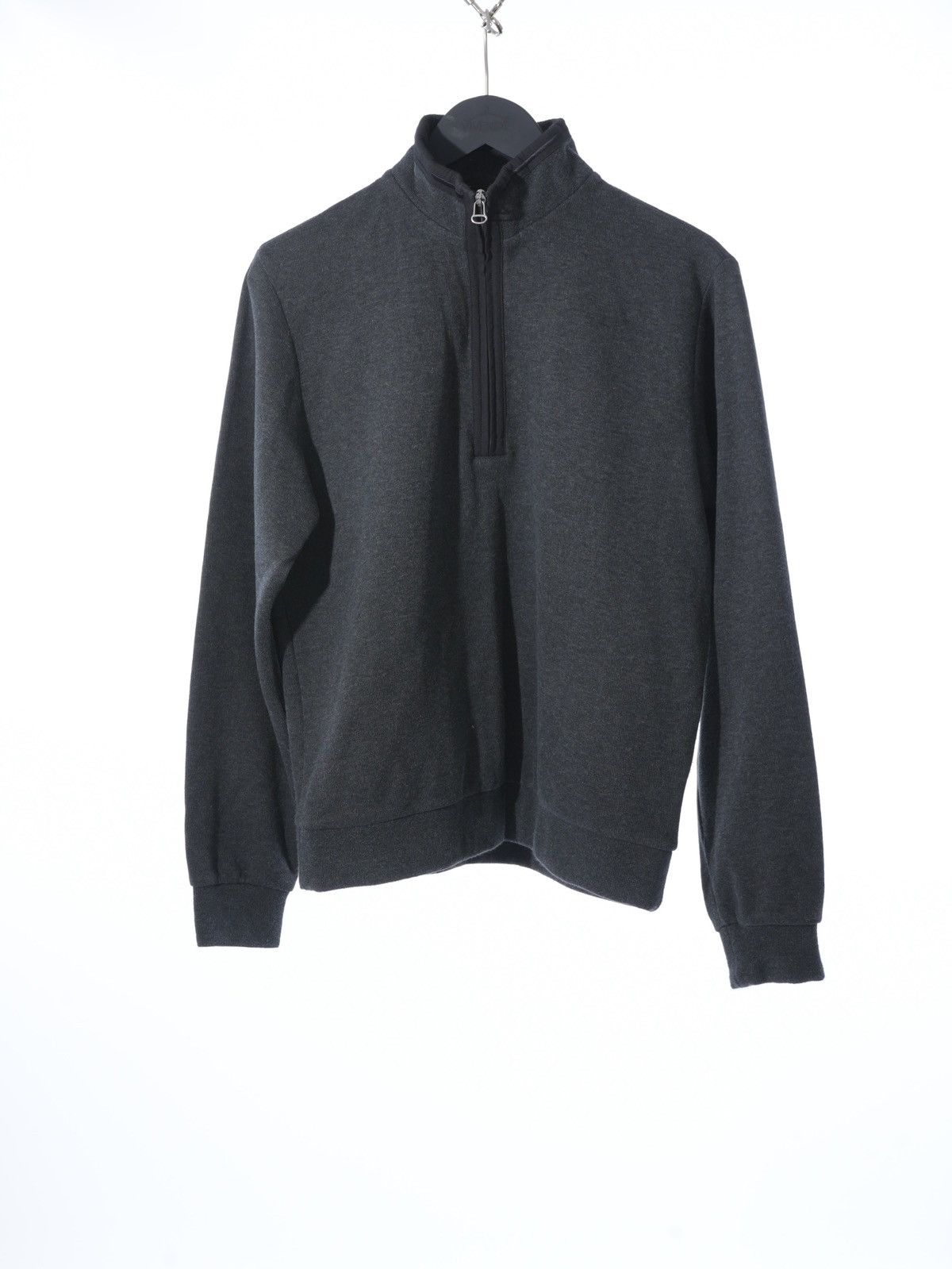 Hugo Boss HUGO BOSS 1/4 Hafl Zip Sweater Cotton Gray Size S Size US S / EU 44-46 / 1 - 2 Thumbnail