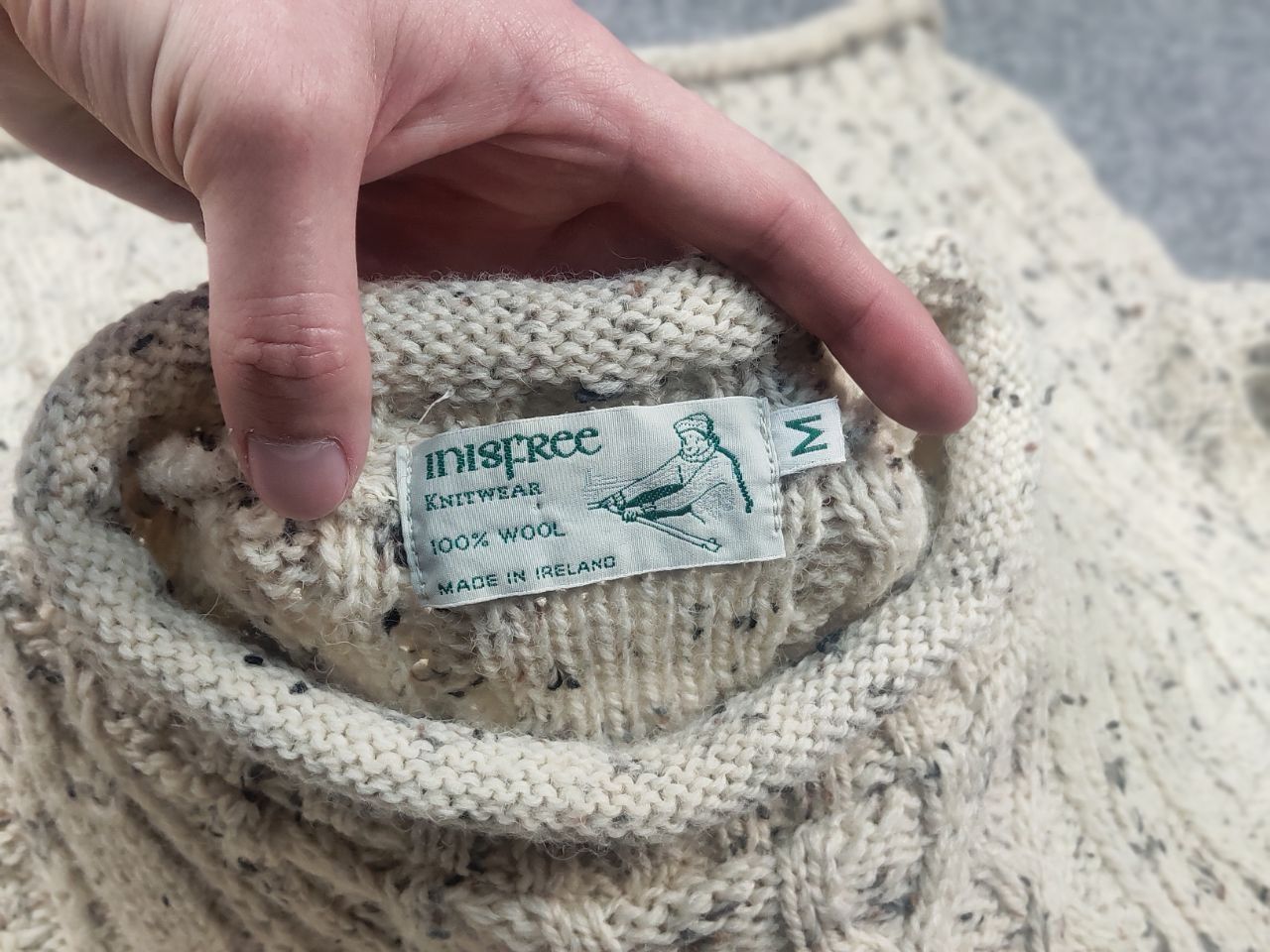 Vintage Inisfree Vintage Ireland Fisherman Cable Knit Sweater Inis Size US M / EU 48-50 / 2 - 10 Thumbnail
