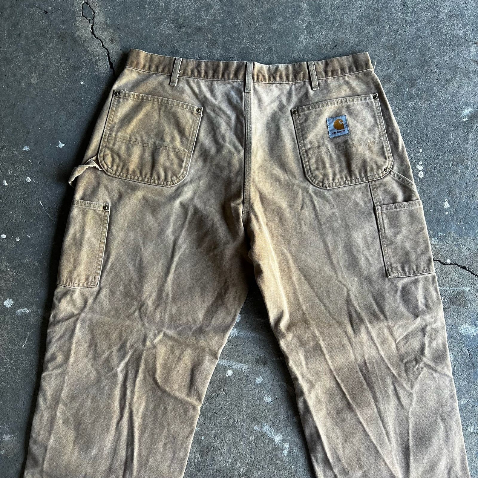 Carhartt × Vintage Carhartt faded brown double knee work wear carpenter pants Size US 37 - 6 Thumbnail